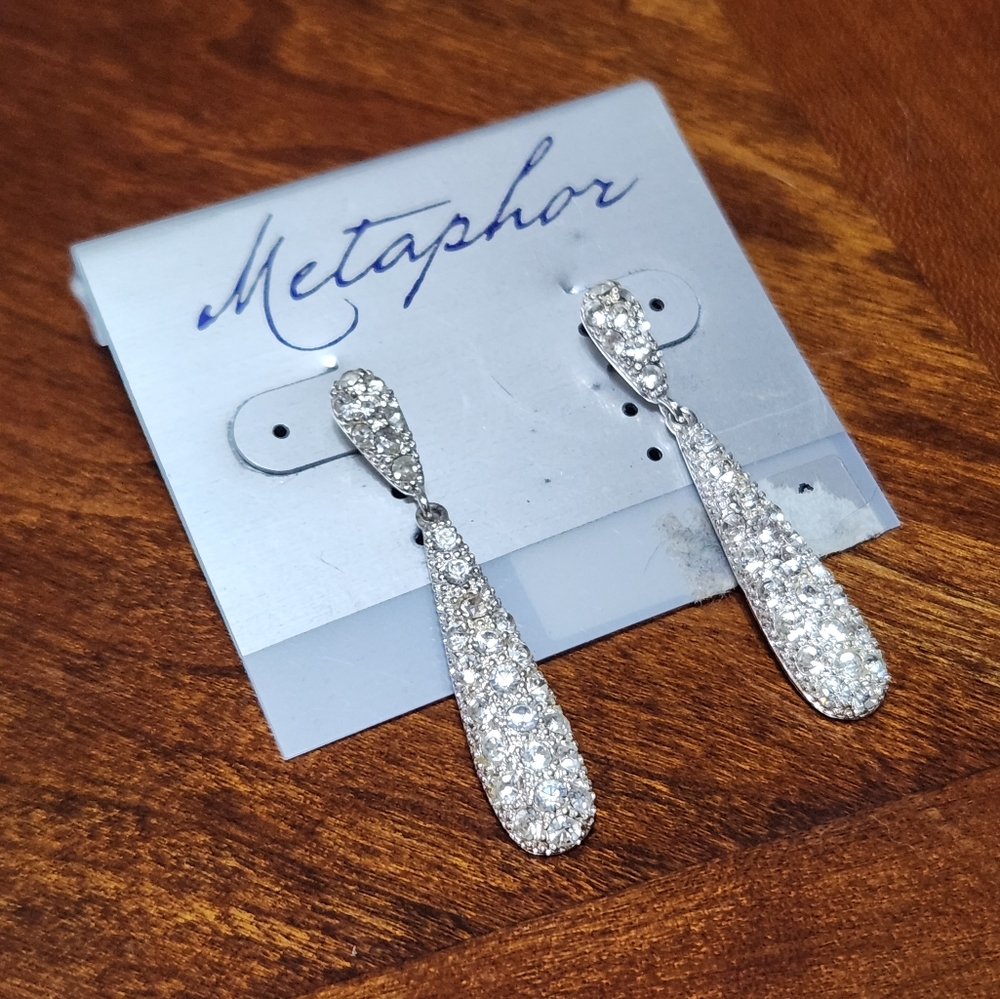 Formal Wear Silver Earrings